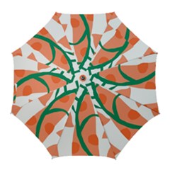 Portraits Plants Carrot Polka Dots Orange Green Golf Umbrellas by Mariart