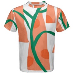 Portraits Plants Carrot Polka Dots Orange Green Men s Cotton Tee by Mariart