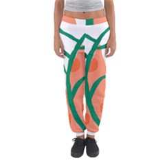 Portraits Plants Carrot Polka Dots Orange Green Women s Jogger Sweatpants by Mariart