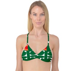 Portraits Plants Sunflower Green Orange Flower Reversible Tri Bikini Top by Mariart