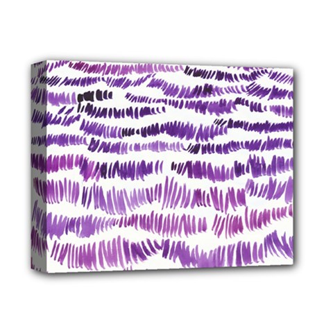 Original Feather Opaque Color Purple Deluxe Canvas 14  X 11  by Mariart