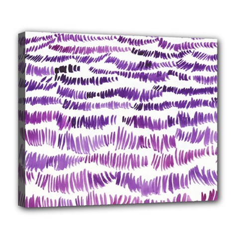 Original Feather Opaque Color Purple Deluxe Canvas 24  X 20   by Mariart