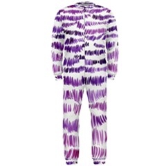 Original Feather Opaque Color Purple Onepiece Jumpsuit (men) 