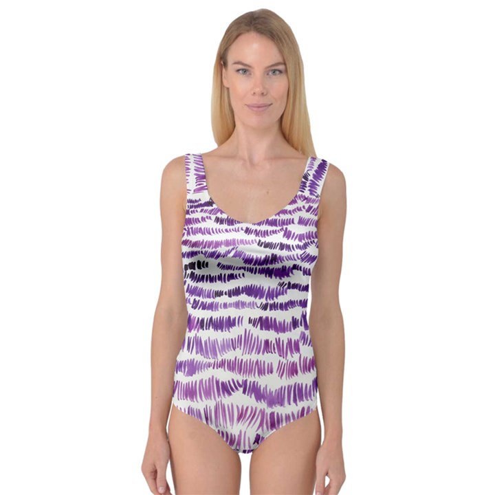 Original Feather Opaque Color Purple Princess Tank Leotard 