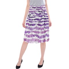 Original Feather Opaque Color Purple Midi Beach Skirt by Mariart