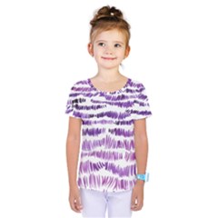 Original Feather Opaque Color Purple Kids  One Piece Tee