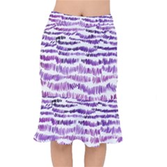 Original Feather Opaque Color Purple Mermaid Skirt