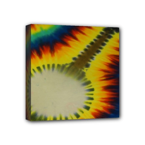 Red Blue Yellow Green Medium Rainbow Tie Dye Kaleidoscope Opaque Color Mini Canvas 4  X 4  by Mariart