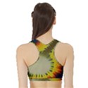 Red Blue Yellow Green Medium Rainbow Tie Dye Kaleidoscope Opaque Color Sports Bra with Border View2