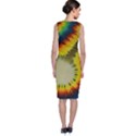 Red Blue Yellow Green Medium Rainbow Tie Dye Kaleidoscope Opaque Color Classic Sleeveless Midi Dress View2