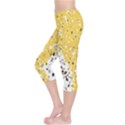 Spot Polka Dots Orange Black Capri Leggings  View3