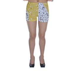 Spot Polka Dots Orange Black Skinny Shorts by Mariart