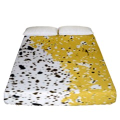 Spot Polka Dots Orange Black Fitted Sheet (king Size)