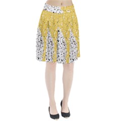 Spot Polka Dots Orange Black Pleated Skirt by Mariart