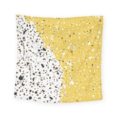 Spot Polka Dots Orange Black Square Tapestry (small) by Mariart