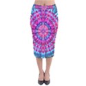 Red Blue Tie Dye Kaleidoscope Opaque Color Circle Velvet Midi Pencil Skirt View1