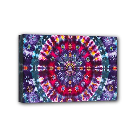 Red Purple Tie Dye Kaleidoscope Opaque Color Mini Canvas 6  X 4  by Mariart