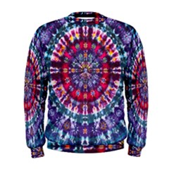 Red Purple Tie Dye Kaleidoscope Opaque Color Men s Sweatshirt by Mariart