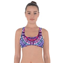 Red Purple Tie Dye Kaleidoscope Opaque Color Got No Strings Sports Bra