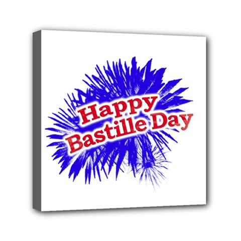 Happy Bastille Day Graphic Logo Mini Canvas 6  X 6  by dflcprints