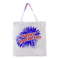 Happy Bastille Day Graphic Logo Grocery Tote Bag by dflcprints