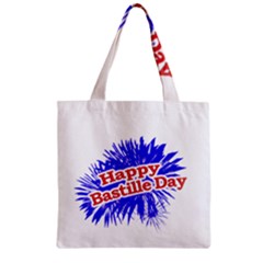 Happy Bastille Day Graphic Logo Zipper Grocery Tote Bag by dflcprints