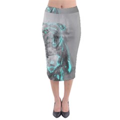 Dog Midi Pencil Skirt