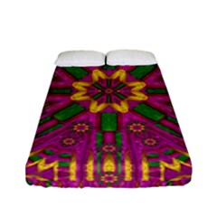 Feather Stars Mandala Pop Art Fitted Sheet (full/ Double Size) by pepitasart