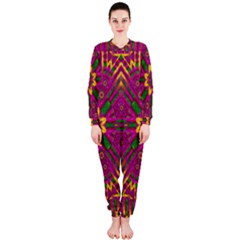 Feather Stars Mandala Pop Art Onepiece Jumpsuit (ladies)  by pepitasart