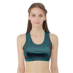 Stars Of Golden Metal Sports Bra With Border by pepitasart