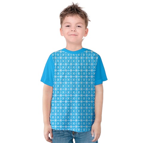 Simple Rectangular Pattern Kids  Cotton Tee by berwies