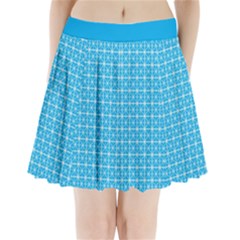 Simple Rectangular Pattern Pleated Mini Skirt