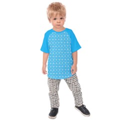 Simple Rectangular Pattern Kids Raglan Tee