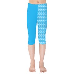 Simple Rectangular Pattern Kids  Capri Leggings 