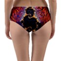 The Eye Of Julia, A Rainbow Fractal Paint Swirl Reversible Mid-Waist Bikini Bottoms View2