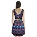 Beautiful Turquoise and Amethyst Fractal Jewelry Split Back Mini Dress  View2