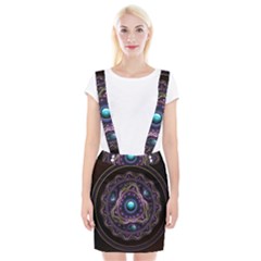 Beautiful Turquoise And Amethyst Fractal Jewelry Braces Suspender Skirt by jayaprime