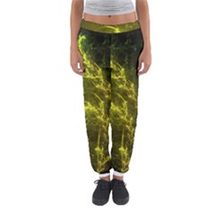 Beautiful Emerald Fairy Ferns In A Fractal Forest Women s Jogger Sweatpants by jayaprime