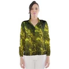 Beautiful Emerald Fairy Ferns In A Fractal Forest Wind Breaker (women) by jayaprime