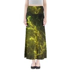 Beautiful Emerald Fairy Ferns In A Fractal Forest Full Length Maxi Skirt by jayaprime