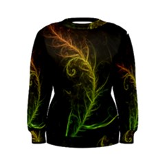 Fractal Hybrid Of Guzmania Tuti Fruitti And Ferns Women s Sweatshirt by jayaprime