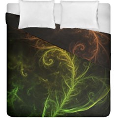 Fractal Hybrid Of Guzmania Tuti Fruitti And Ferns Duvet Cover Double Side (king Size) by jayaprime