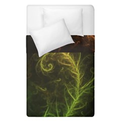 Fractal Hybrid Of Guzmania Tuti Fruitti And Ferns Duvet Cover Double Side (single Size) by jayaprime