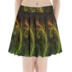 Fractal Hybrid Of Guzmania Tuti Fruitti And Ferns Pleated Mini Skirt by jayaprime