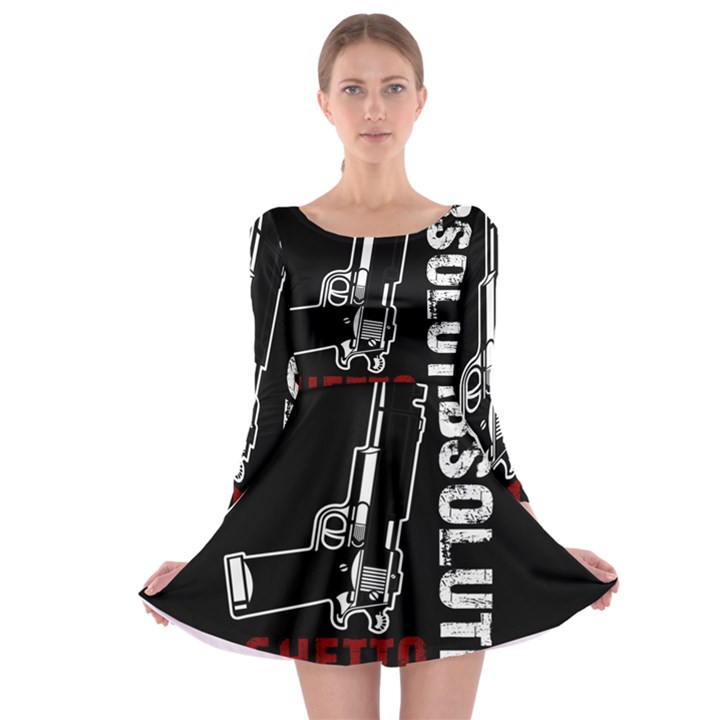 Absolute ghetto Long Sleeve Skater Dress