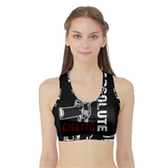 Absolute Ghetto Sports Bra With Border by Valentinaart