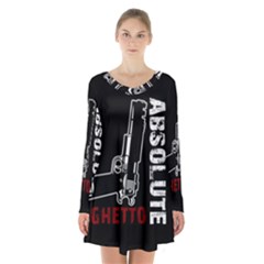 Absolute Ghetto Long Sleeve Velvet V-neck Dress by Valentinaart