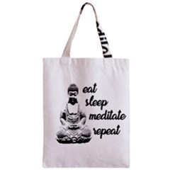 Eat, Sleep, Meditate, Repeat  Zipper Classic Tote Bag by Valentinaart