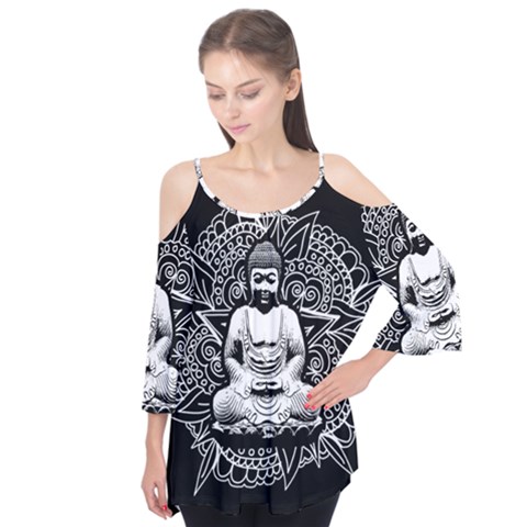 Ornate Buddha Flutter Tees by Valentinaart