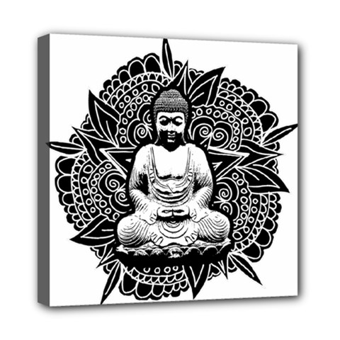 Ornate Buddha Mini Canvas 8  X 8  by Valentinaart